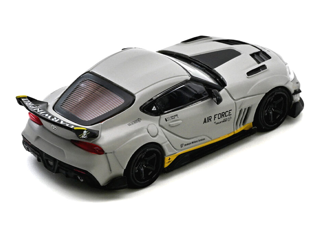 Toyota Supra (A90) WBK DarwinPro "Air Force" Matt Gray with Carbon Accents 1/64 Diecast Model Car by Inno Models Inno Models