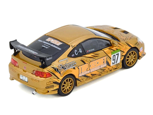 Honda Integra Type R (DC5) RHD (Right Hand Drive) #97 "Top Secret Thailand" Gold Metallic with Graphics "Honda Fest Thailand 2025"1/64 Diecast Model Car by Inno Models Inno Models