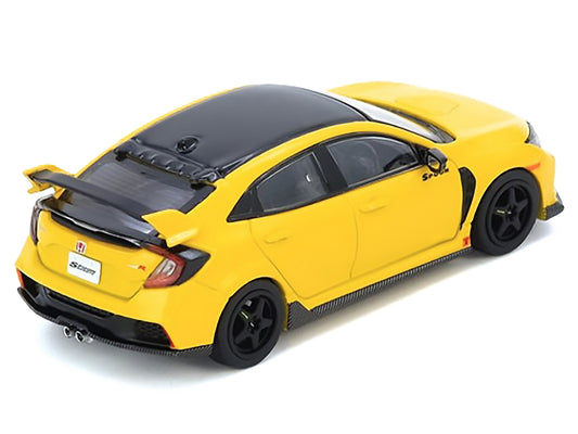 Honda Civic Type R (FK8) RHD (Right Hand Drive) Yellow with Black Top 1/64 Diecast Model Car by Inno Models