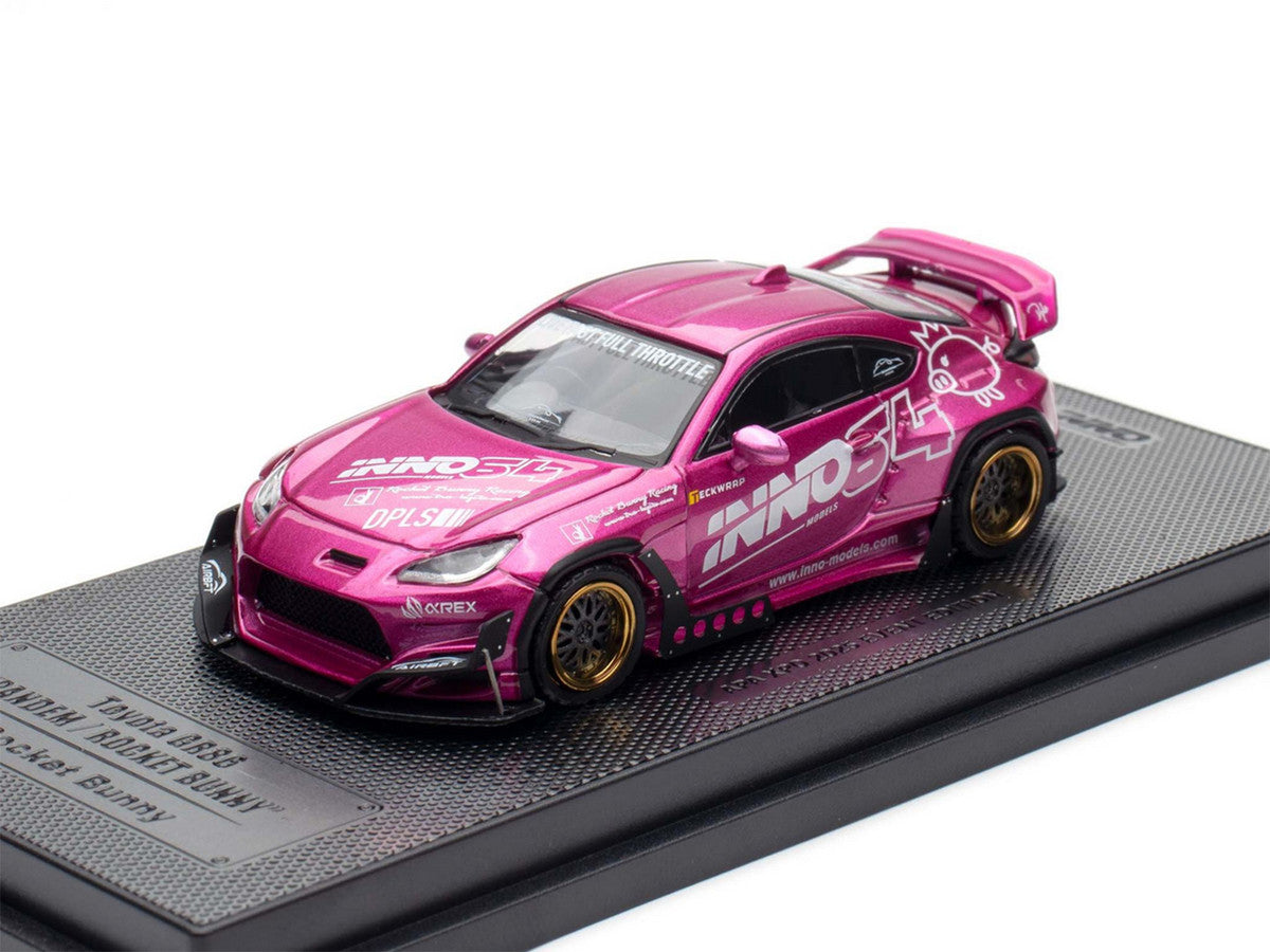 Toyota GR86 "Pandem Rocket Bunny" RHD (Right Hand Drive) Pink Metallic with Graphics "APA XPO 2025 Event Exclusive" 1/64 Diecast Model Car by Inno Models Inno Models
