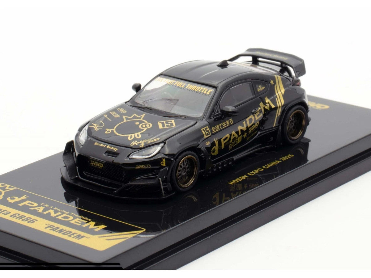 Toyota GR86 "Pandem" RHD (Right Hand Drive) Black with Gold Graphics "Hobby Expo China 2025 Event Exclusive" 1/64 Diecast Model Car by Inno Models-3