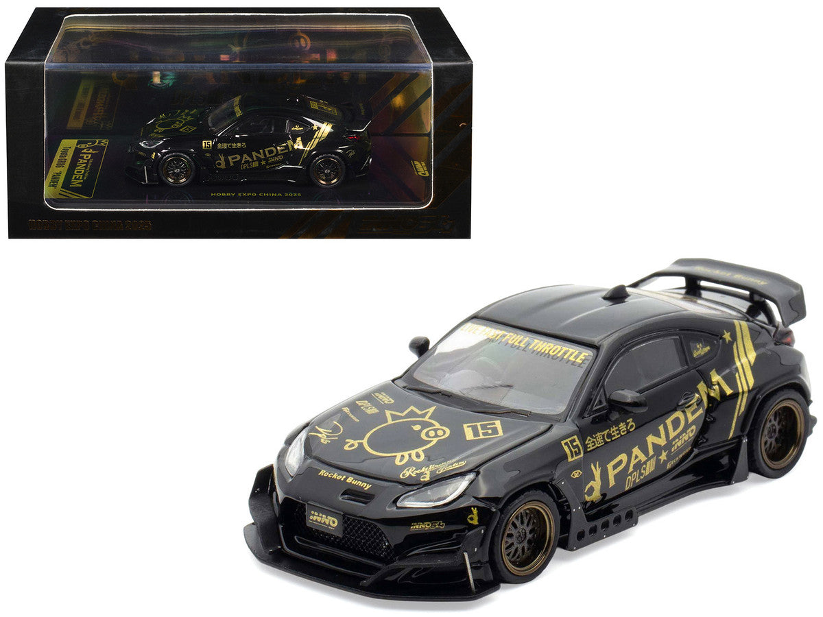 Toyota GR86 "Pandem" RHD (Right Hand Drive) Black with Gold Graphics "Hobby Expo China 2025 Event Exclusive" 1/64 Diecast Model Car by Inno Models-4