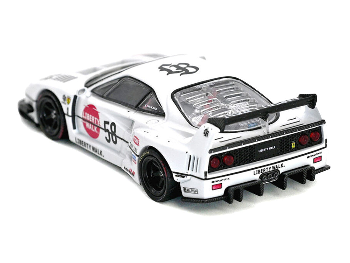 LBWK (Liberty Walk) F40 #58 White with Graphics "Collet" 1/64 Diecast Model Car by Inno Models Inno Models