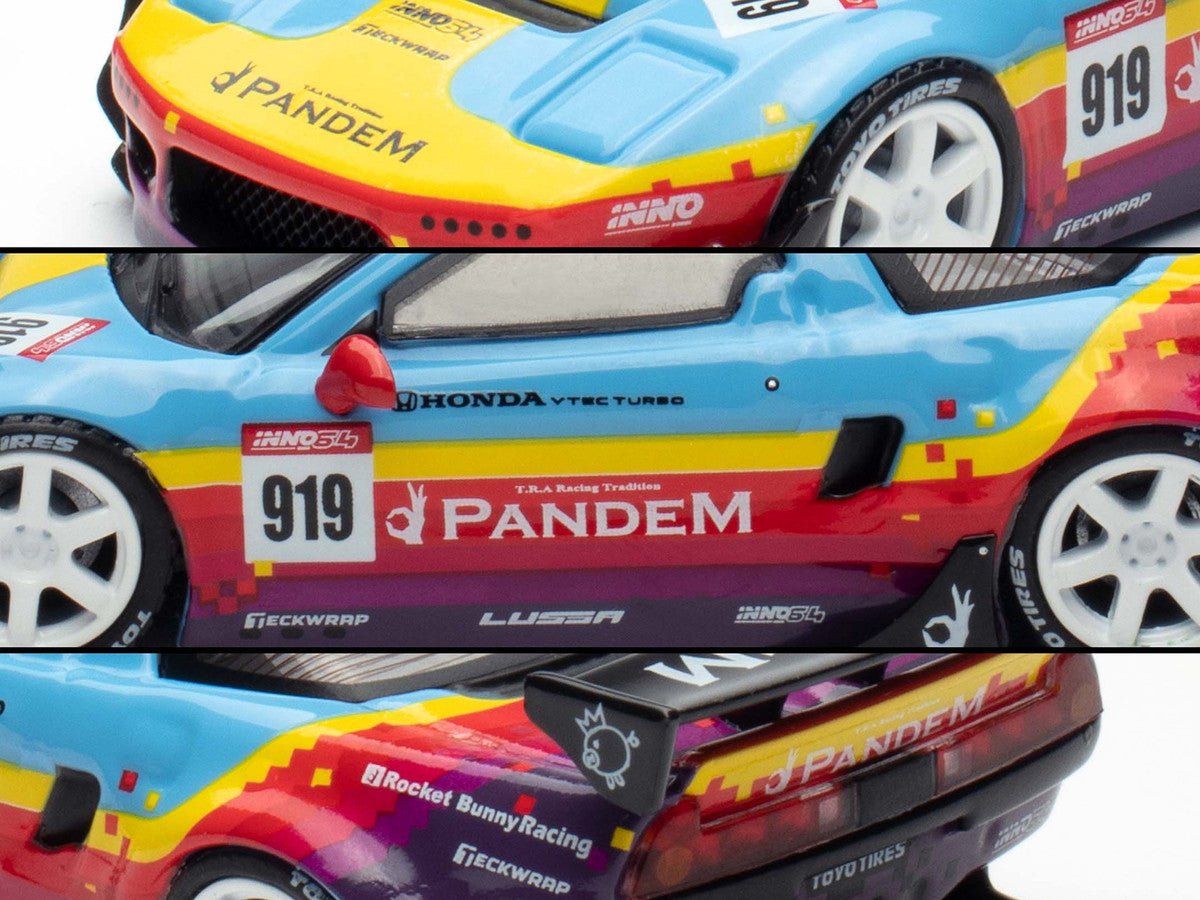 Honda NSX (NA1) #919 "Pandem Rocket Bunny" Light Blue with Graphics "APA XPO 2025 Event Edition" 1/64 Diecast Model Car by Inno Models-3