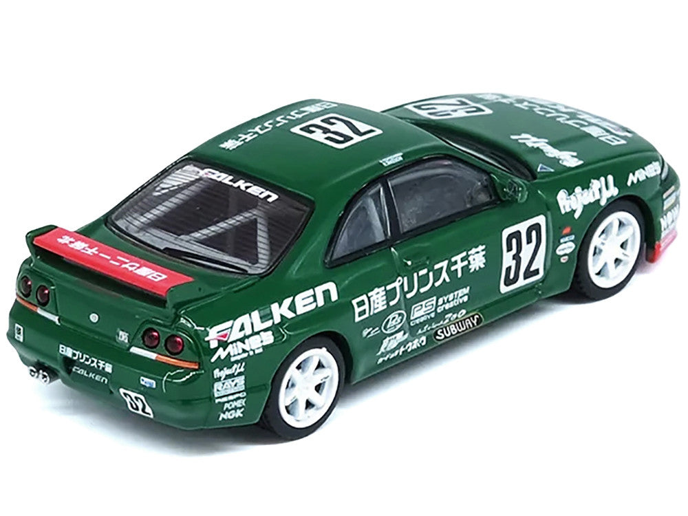 Nissan Skyline GT-R (R33) RHD (Right Hand Drive) #32 "Prince Chiba Falken" N1 Super Endurance Series "Tokachi 24 Hours" (1996) 1/64 Diecast Model Car by Inno Models Inno Models