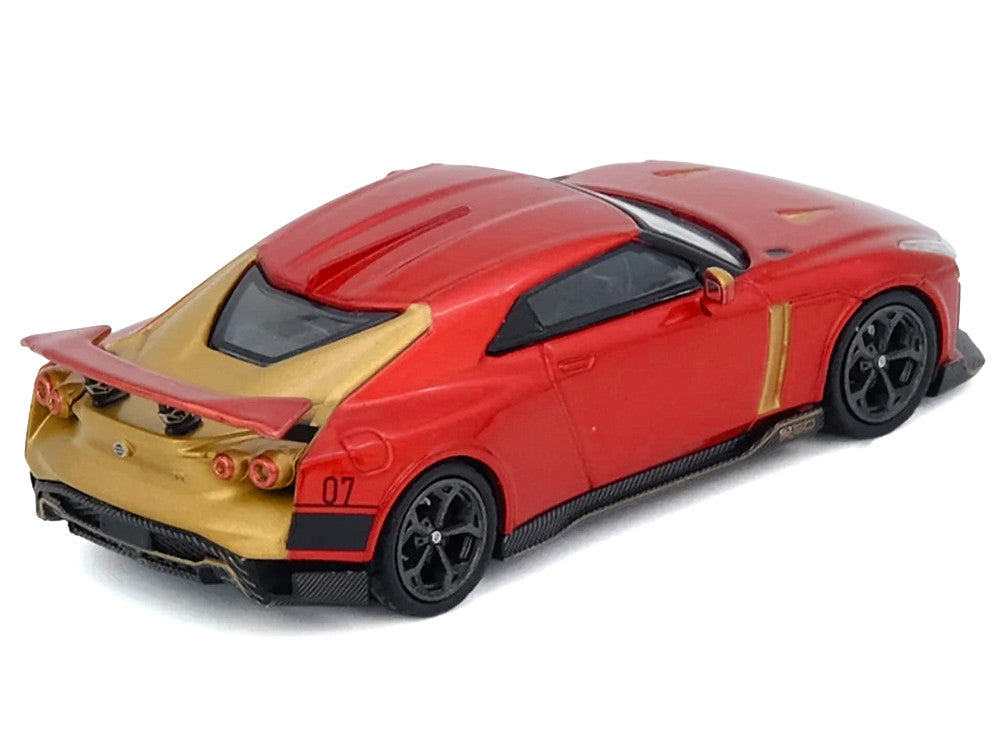 Nissan GT-R50 By ItalDesign Red Metallic with Gold Accents 1/64 Diecast Model Car by Inno Models Inno Models