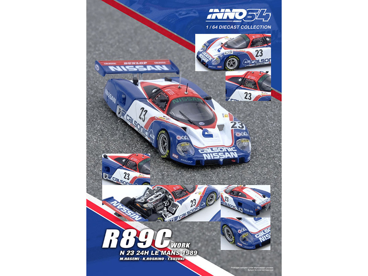 Nissan R89C #23 Masahiro Hasemi - Kazuyoshi Hoshino - Toshio Suzuki "24 Hours of Le Mans" (1989) 1/64 Diecast Model Car by Inno Models Inno Models