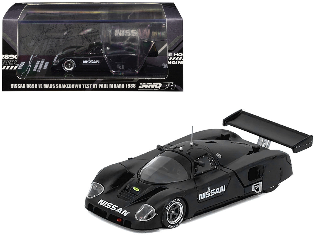Nissan R89C Matt Black "Le Mans Shakedown Test at Paul Ricard 1988" 1/64 Diecast Model Car by Inno Models Inno Models