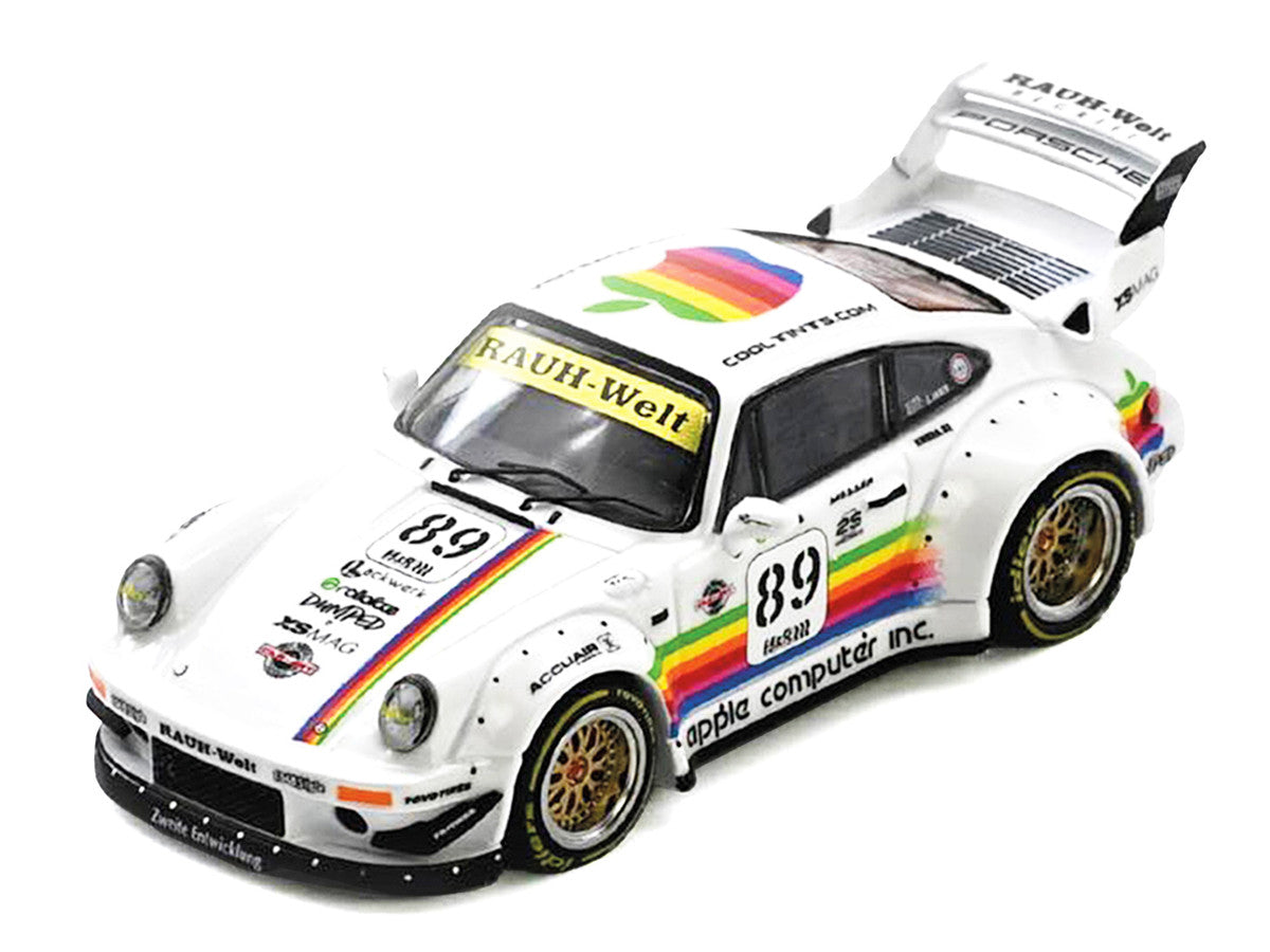 RWB 930 #89 "Apple Livery" White with Stripes 1/64 Diecast Model Car by Inno Models Inno Models