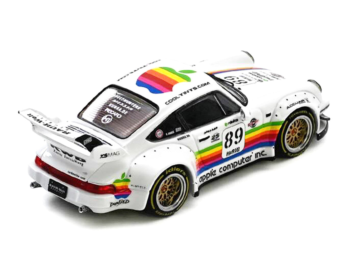 RWB 930 #89 "Apple Livery" White with Stripes 1/64 Diecast Model Car by Inno Models Inno Models