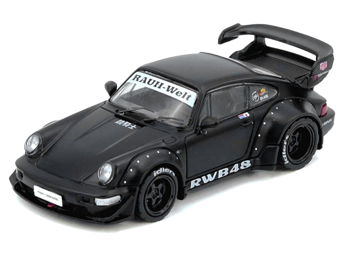 RWB 964 Matt Black 1/64 Diecast Model Car by Inno Models Inno Models