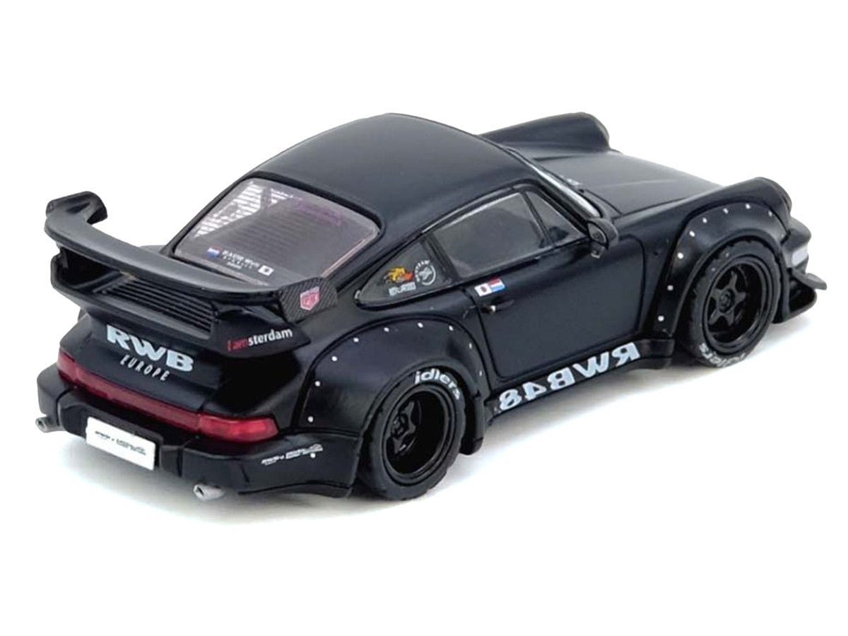 RWB 964 Matt Black 1/64 Diecast Model Car by Inno Models Inno Models