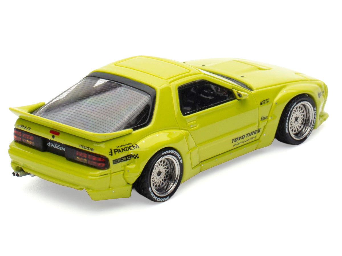 Mazda RX-7 (FC3S) "Pandem Aero" RHD (Right Hand Drive) Lime Green "The Model Car Show Malaysia 2025 Event Edition" 1/64 Diecast Model Car by Inno Models-3