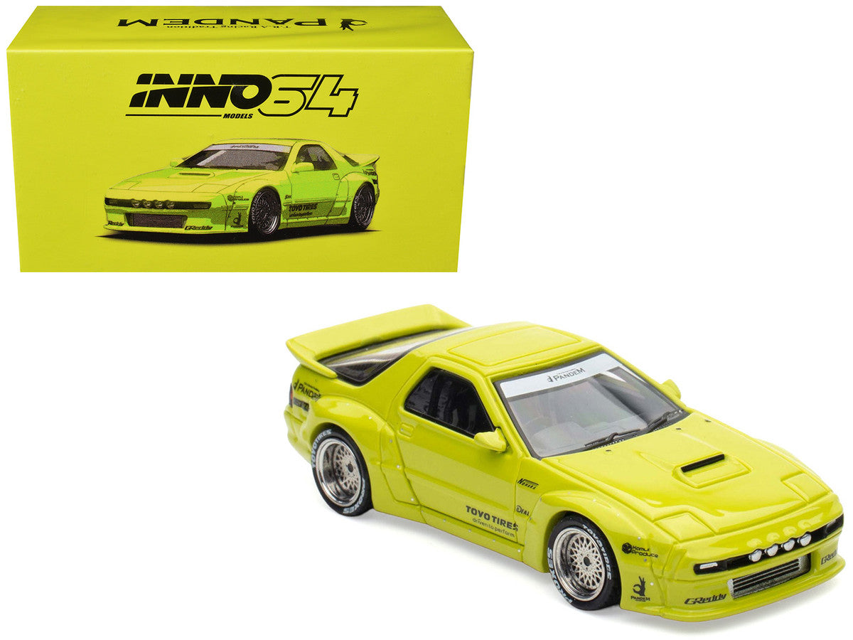 Mazda RX-7 (FC3S) "Pandem Aero" RHD (Right Hand Drive) Lime Green "The Model Car Show Malaysia 2025 Event Edition" 1/64 Diecast Model Car by Inno Models-4