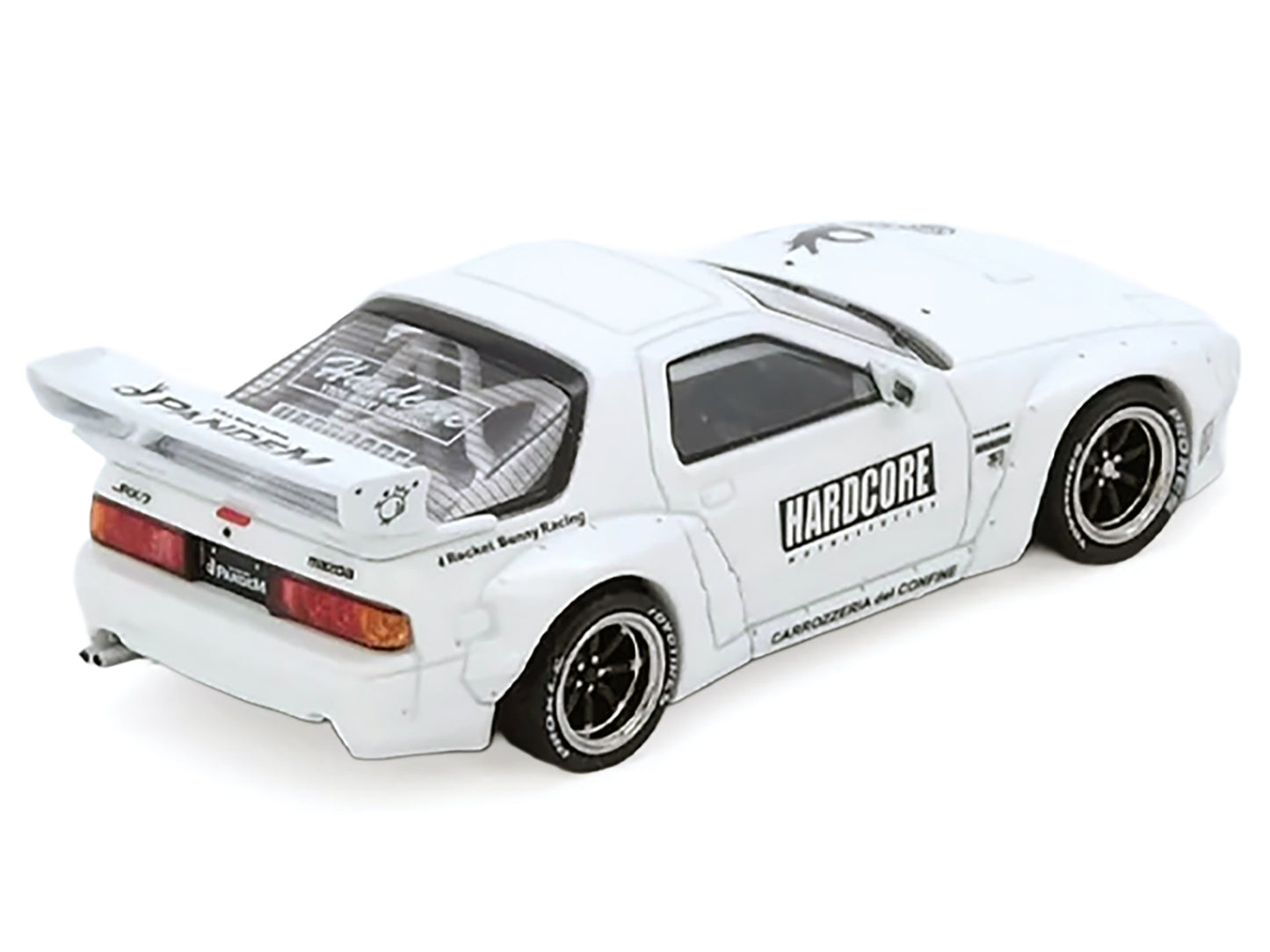 Mazda RX7 (FC3S) "Pandem Aero" Widebody Kit White with Graphics 1/64 Diecast Model Car by Inno Models