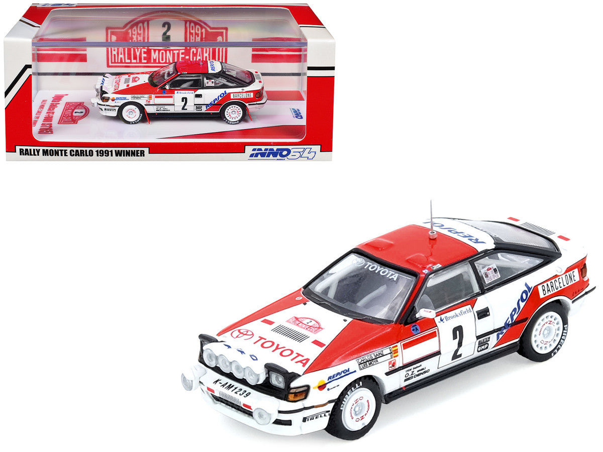 Toyota Celica GT-Four (ST165) #2 Carlos Sainz - Luis Moya Winner "Rally Monte Carlo" (1991) 1/64 Diecast Model Car by Inno Models Inno Models