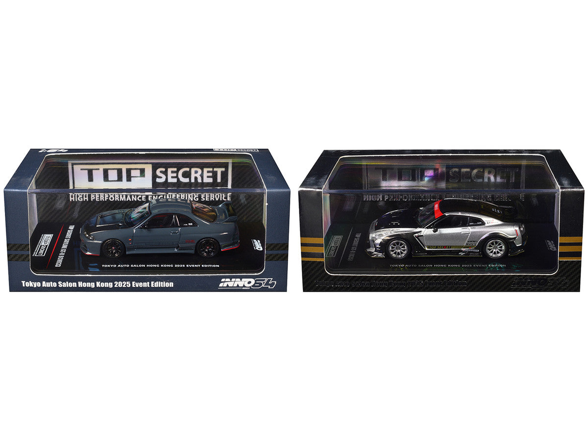 Nissan Top Secret "Tokyo Auto Salon Hong Kong 2025 Event Edition" Set of 2 Pieces 1/64 Diecast Model Car by Inno Models Inno Models