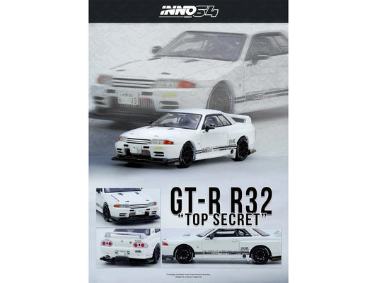Nissan Skyline "Top Secret" (VR32) GT-R RHD (Right Hand Drive) White 1/64 Diecast Model Car by Inno Models Inno Models