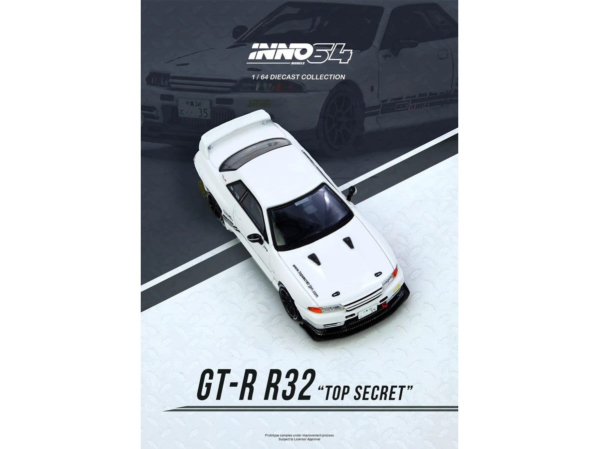 Nissan Skyline "Top Secret" (VR32) GT-R RHD (Right Hand Drive) White 1/64 Diecast Model Car by Inno Models Inno Models