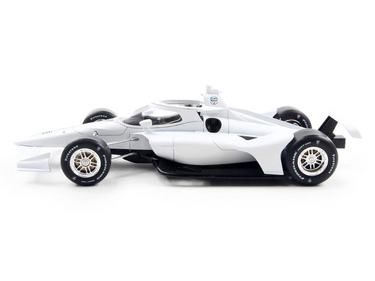 Dallara IndyCar Blank White "Autograph Car" (Super Speedway Configuration) "NTT IndyCar Series" 1/18 Diecast Model Car by IXO Models