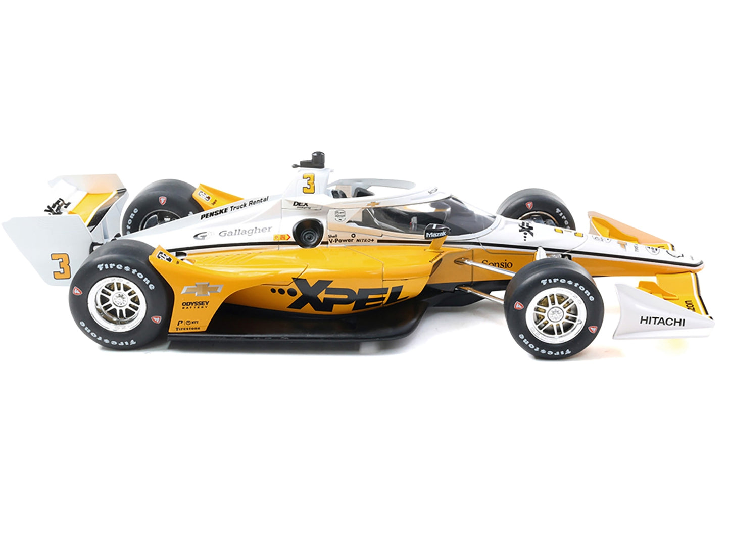 Dallara IndyCar #3 Scott McLaughlin "XPEL" Team Penske (Road Course Configuration) "NTT IndyCar Series" (2025) 1/18 Diecast Model Car by IXO Models