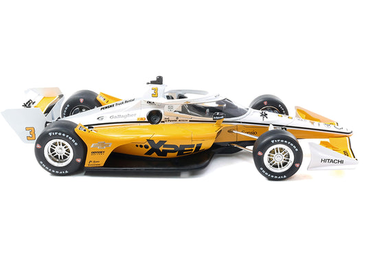 Dallara IndyCar #3 Scott McLaughlin "XPEL" Team Penske (Road Course Configuration) "NTT IndyCar Series" (2025) 1/18 Diecast Model Car by IXO Models