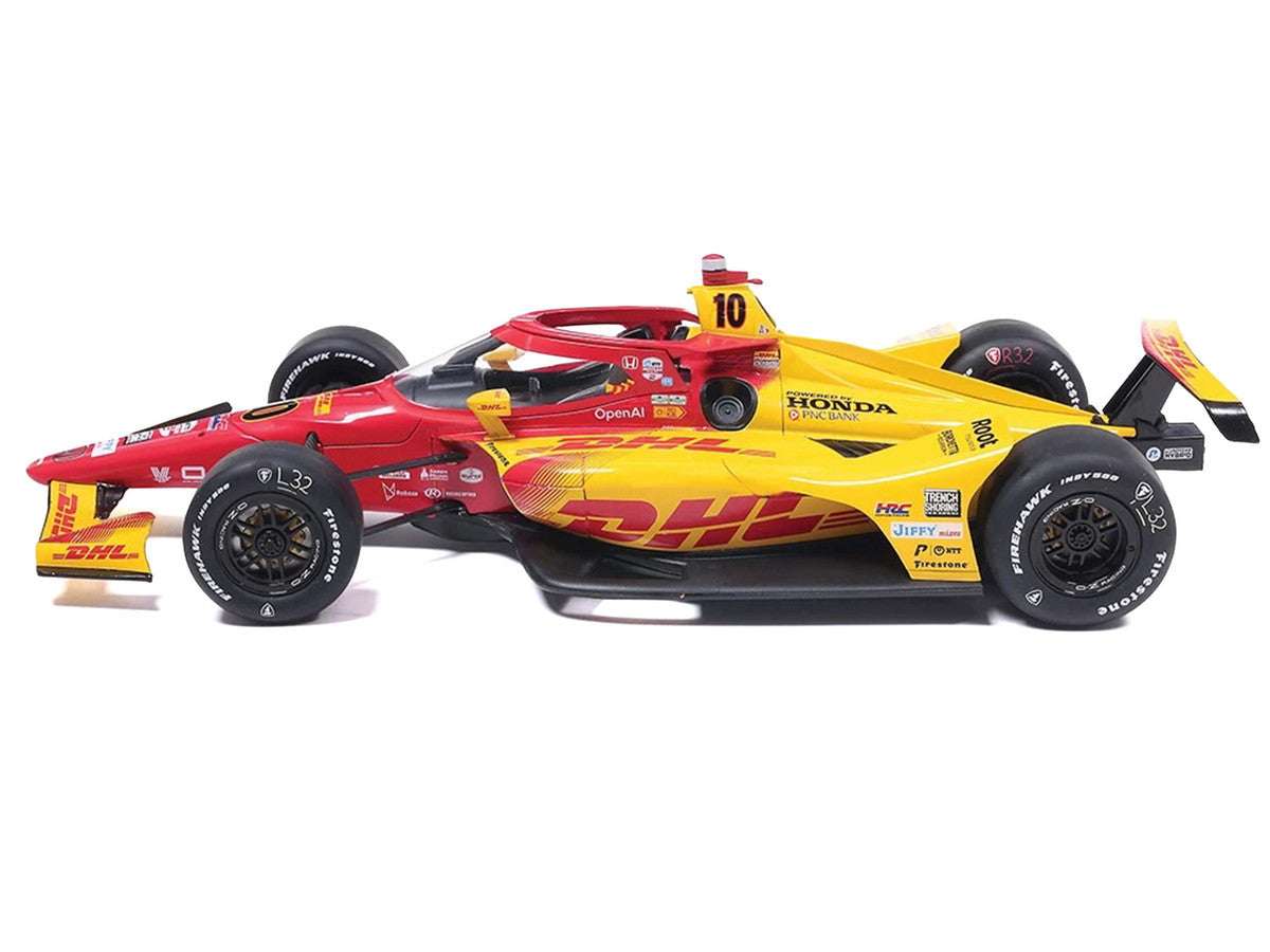 Dallara IndyCar #10 Alex Palou "DHL - Chip Ganassi Racing" Winner "Indianapolis 500" (2025) 1/18 Diecast Model Car by IXO Models IXO