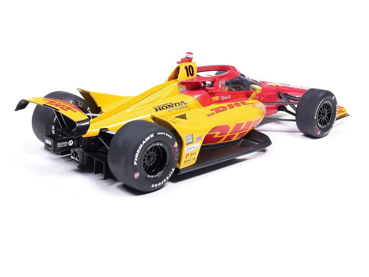 Dallara IndyCar #10 Alex Palou "DHL - Chip Ganassi Racing" Winner "Indianapolis 500" (2025) 1/18 Diecast Model Car by IXO Models IXO