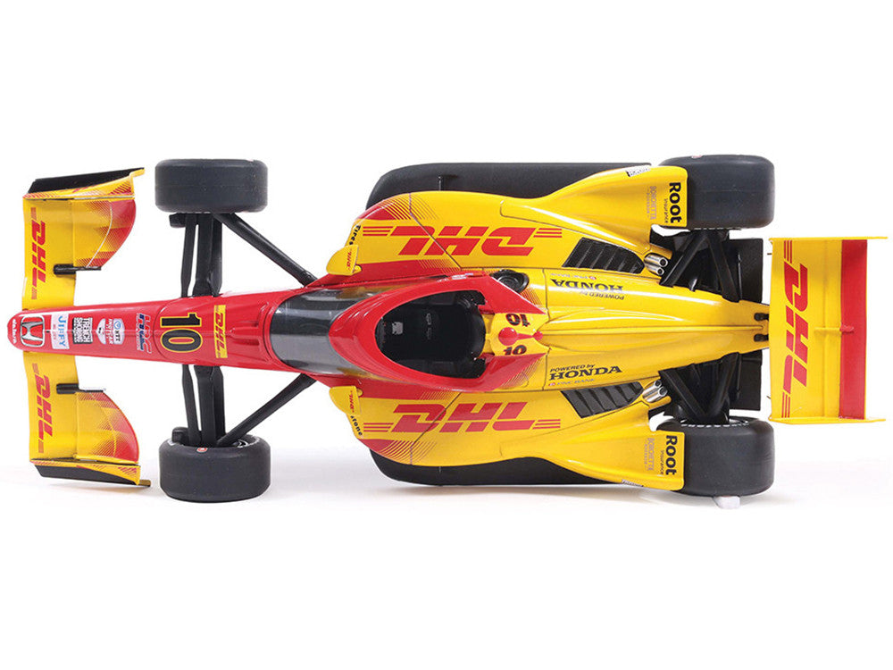 Dallara IndyCar #10 Alex Palou "DHL" Chip Ganassi Racing (Road Course Configuration) Champion "NTT IndyCar Series" (2025) 1/18 Diecast Model Car by IXO Models-2