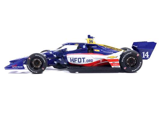 Dallara IndyCar #14 Santino Ferrucci "HFOT.Org" AJ Foyt Racing (Road Course Configuration) "NTT IndyCar Series" (2026) 1/18 Diecast Model Car by IXO Models-0