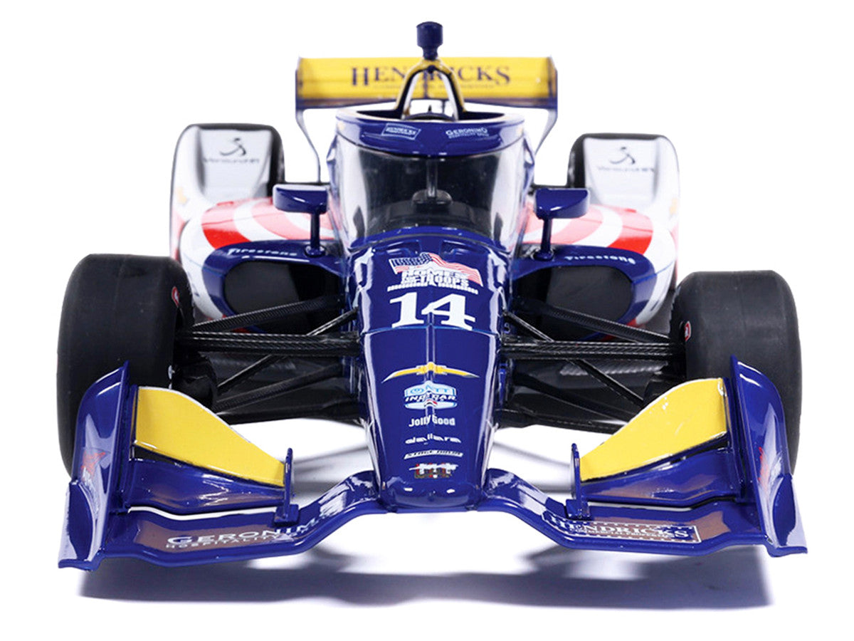 Dallara IndyCar #14 Santino Ferrucci "HFOT.Org" AJ Foyt Racing (Road Course Configuration) "NTT IndyCar Series" (2026) 1/18 Diecast Model Car by IXO Models-2