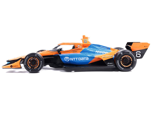 Dallara IndyCar #6 Nolan Siegel "NTT Data" Arrow McLaren (Road Course Configuration) "NTT IndyCar Series" (2026) 1/18 Diecast Model Car by IXO Models IXO
