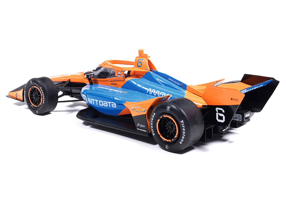 Dallara IndyCar #6 Nolan Siegel "NTT Data" Arrow McLaren (Road Course Configuration) "NTT IndyCar Series" (2026) 1/18 Diecast Model Car by IXO Models IXO