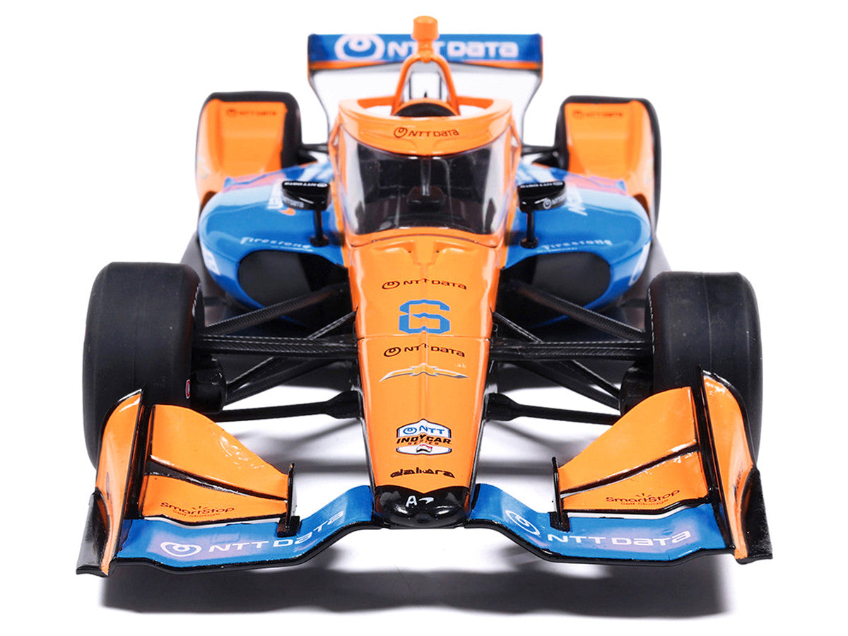 Dallara IndyCar #6 Nolan Siegel "NTT Data" Arrow McLaren (Road Course Configuration) "NTT IndyCar Series" (2026) 1/18 Diecast Model Car by IXO Models IXO