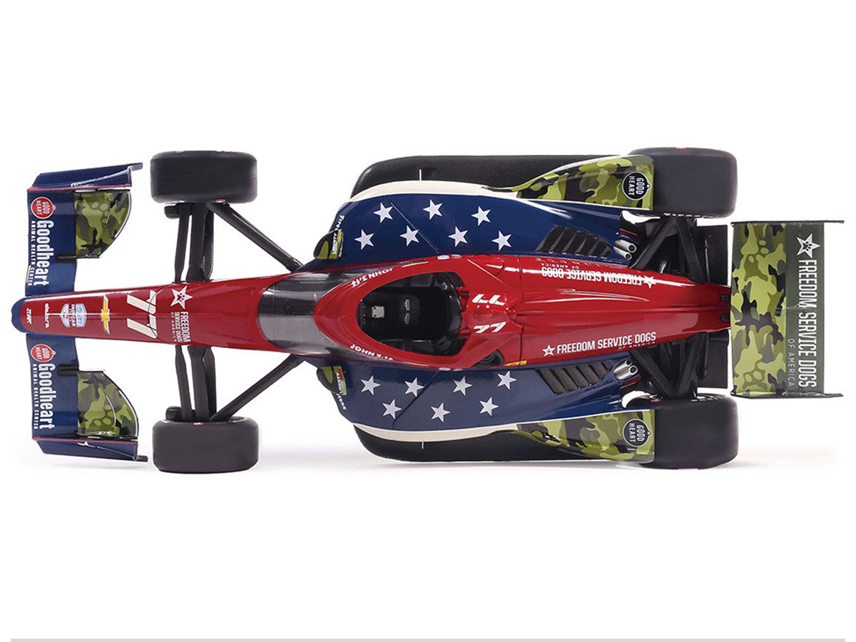 Dallara IndyCar #77 Sting Ray Robb "Goodheart Animal Health Center" Juncos Hollinger Racing (Road Course Configuration) "NTT IndyCar Series" (2026) 1/18 Diecast Model Car by IXO Models IXO