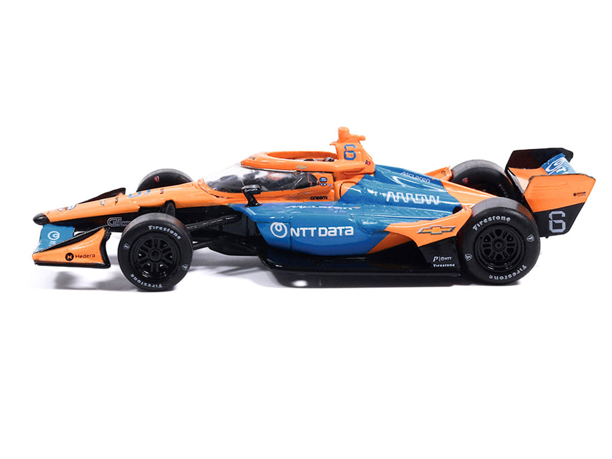 Dallara IndyCar #6 Nolan Siegel "NTT Data" Arrow McLaren IndyCar Team (Road Course Configuration) "NTT IndyCar Series" (2026) 1/64 Diecast Model by IXO Models-1