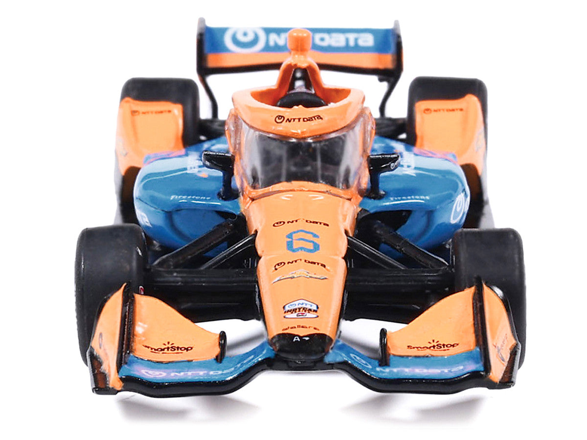 Dallara IndyCar #6 Nolan Siegel "NTT Data" Arrow McLaren IndyCar Team (Road Course Configuration) "NTT IndyCar Series" (2026) 1/64 Diecast Model by IXO Models-2