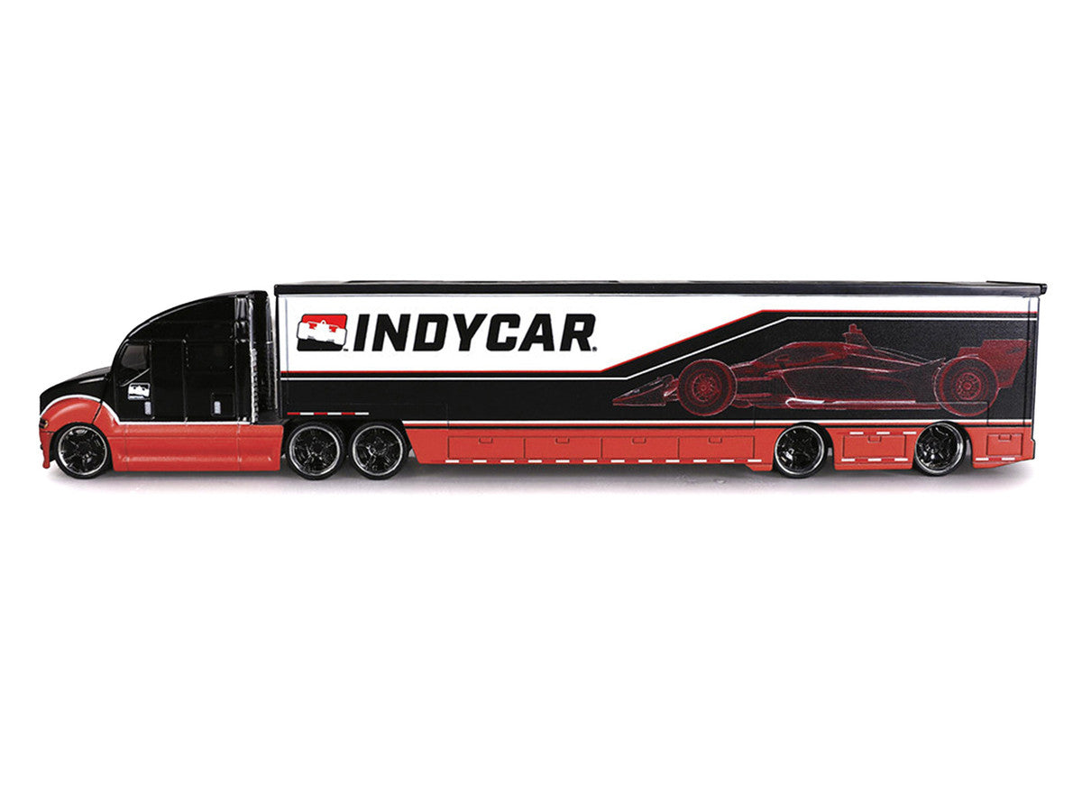 IndyCar Hauler Black and Red with Graphics 1/64 Diecast Model Car by IXO Models IXO