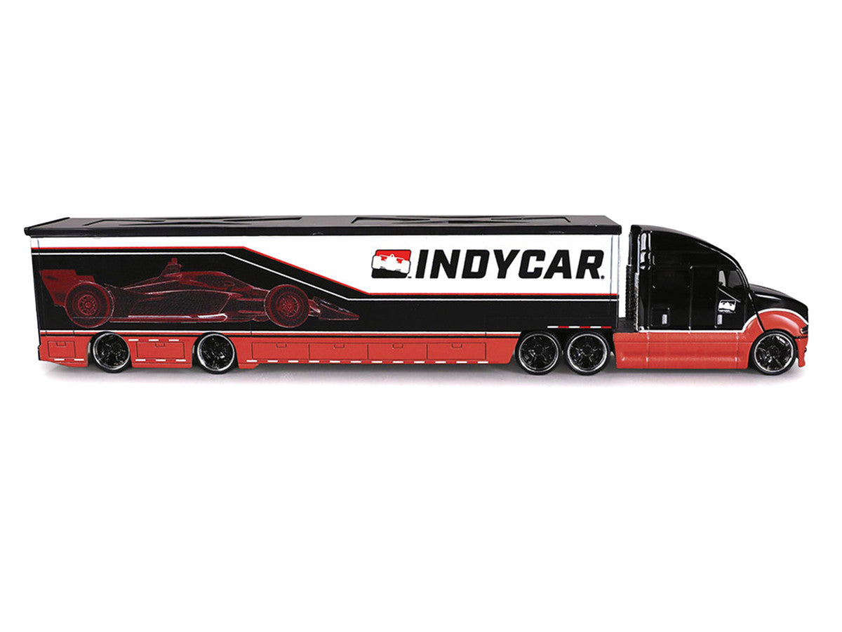 IndyCar Hauler Black and Red with Graphics 1/64 Diecast Model Car by IXO Models IXO