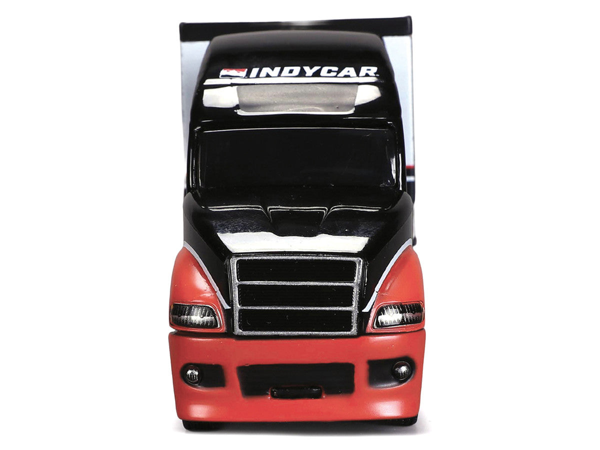 IndyCar Hauler Black and Red with Graphics 1/64 Diecast Model Car by IXO Models IXO