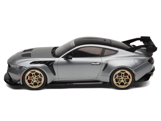 2025 Ford Mustang GTD Gray Metallic with Black Top "Limited Edition" Series 1/18 Diecast Model Car by IXO Models