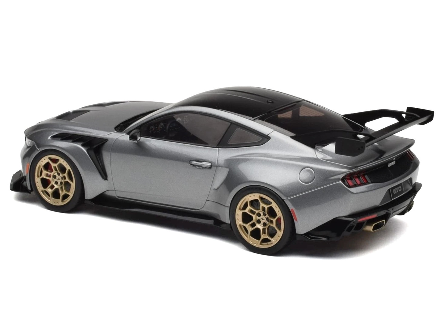 2025 Ford Mustang GTD Gray Metallic with Black Top "Limited Edition" Series 1/18 Diecast Model Car by IXO Models