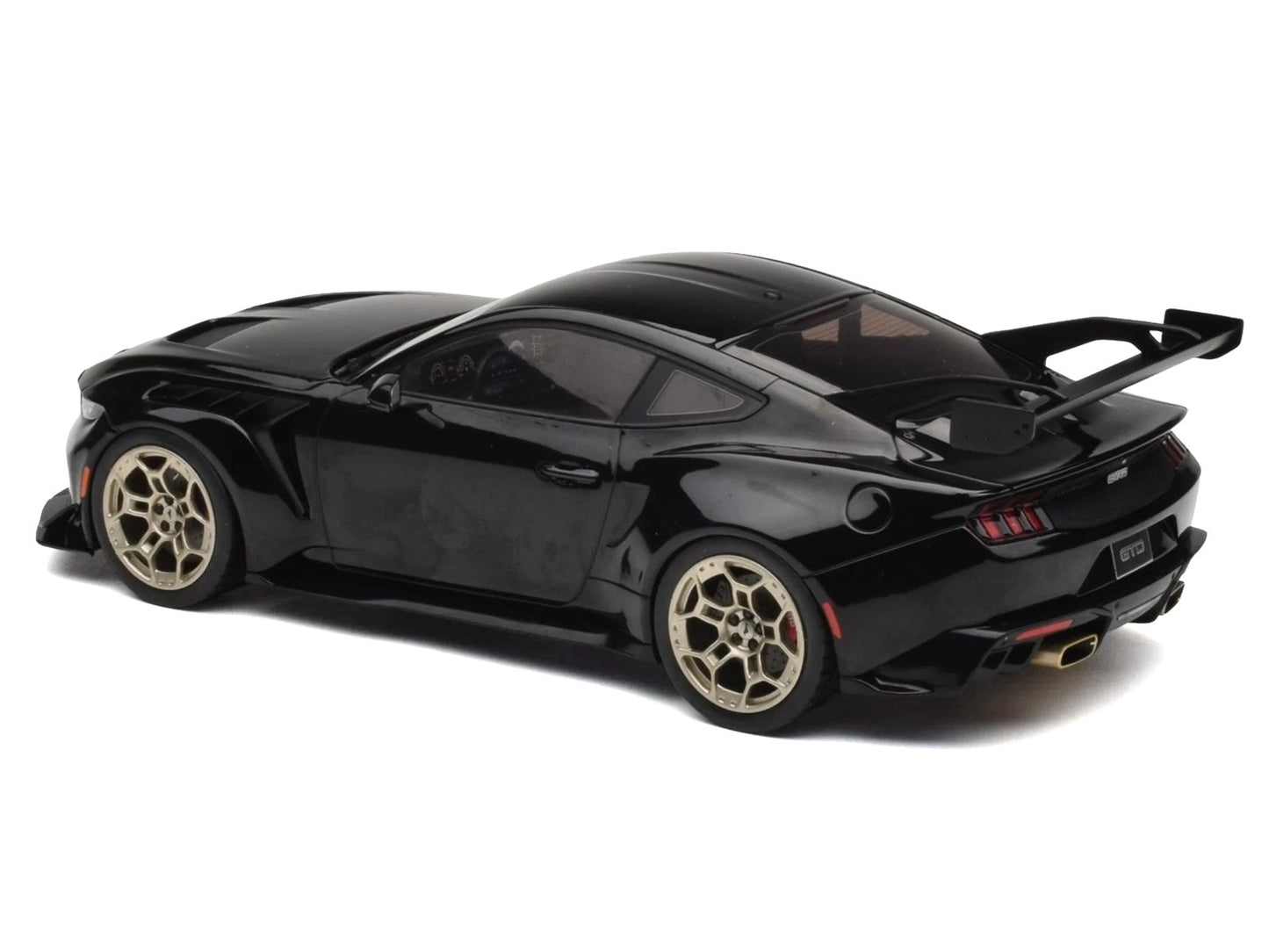 2025 Ford Mustang GTD Black "Limited Edition" Series 1/18 Diecast Model Car by IXO Models