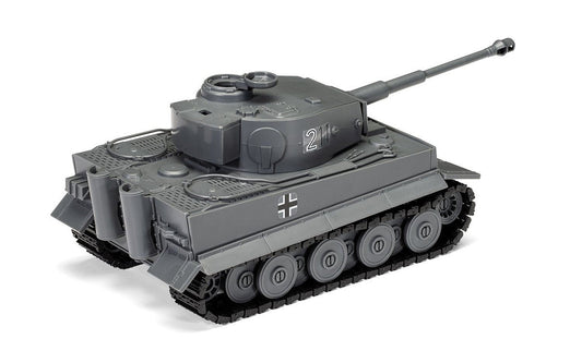 Skill 1 Model Kit Tiger I Tank "German Army" Snap Together Painted Plastic Model Tank Kit 1/35 Scale by Airfix Quickbuild Airfix Quickbuild