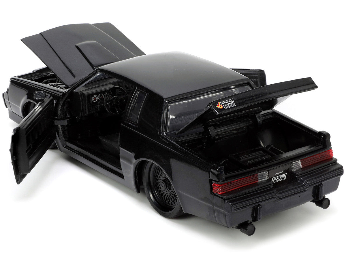 1987 Buick Grand National Black Metallic "Blackbird" "Bigtime Muscle" Series 1/24 Diecast Model Car by Jada Jada