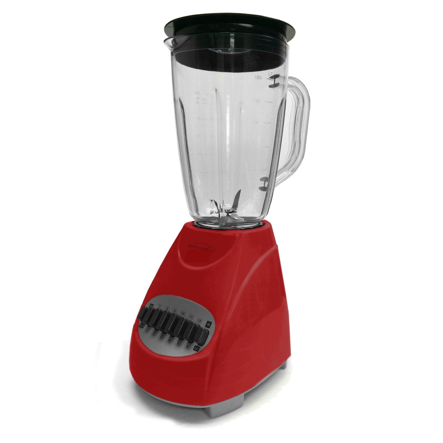 Brentwood 12 Speed Blender with Glass Jar in Red W2B