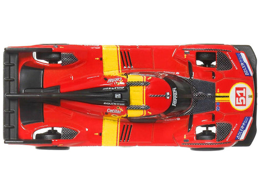 Ferrari 499P #51 Red with Yellow Stripes "Circuit Legends" Series Diecast Model Car by Hot Wheels-1