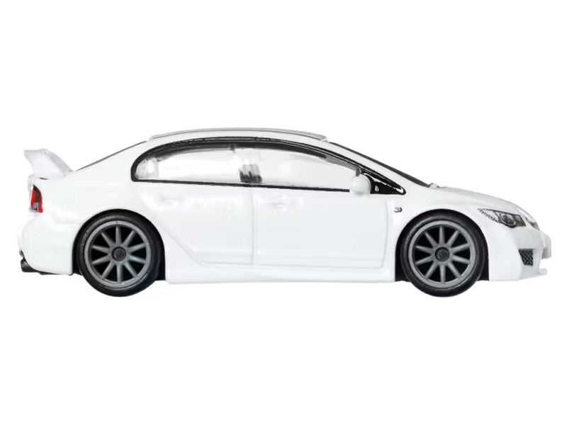 2007 Honda Civic Type R RHD (Right Hand Drive) White "Ronin Run II" Series Diecast Model Car by Hot Wheels Hotwheels