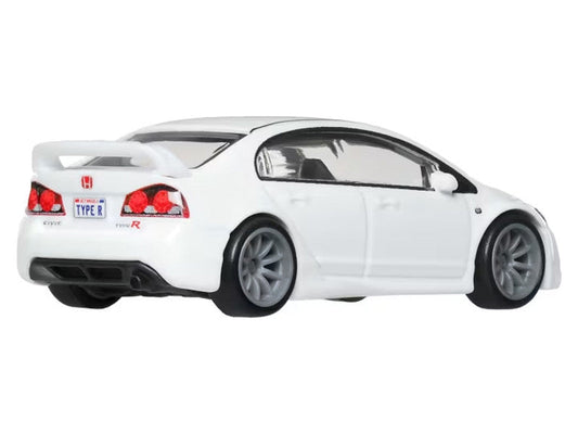 2007 Honda Civic Type R RHD (Right Hand Drive) White "Ronin Run II" Series Diecast Model Car by Hot Wheels Hotwheels
