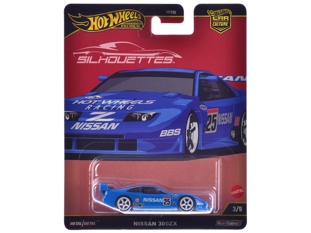 Nissan 300ZX #25 "Hot Wheels Racing" Blue "Silhouettes" Series Diecast Model Car by Hot Wheels Hotwheels